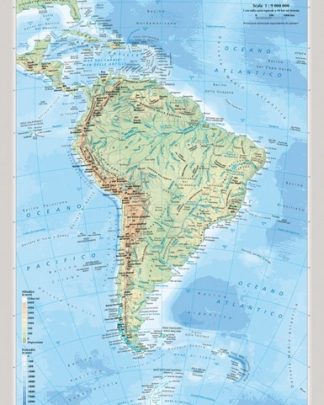America meridionale fisica e politica